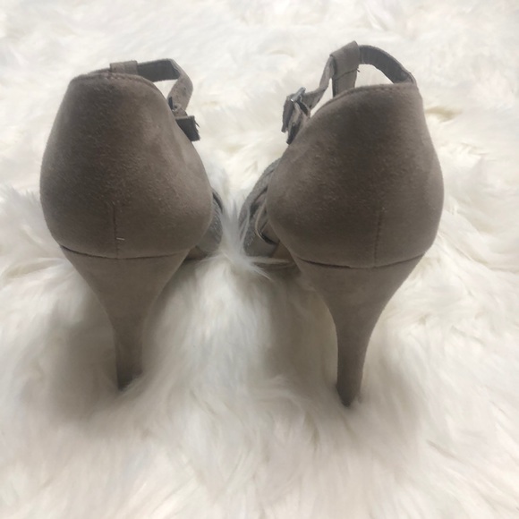 Jessica Simpson taupe  Rhinestone-heels Size 8 - Picture 3 of 8